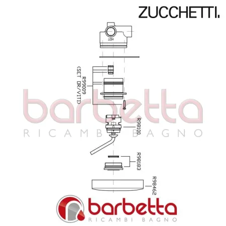 DOCCIA PARTE ESTERNA ISYFRESH ZUCCHETTI ZP2607