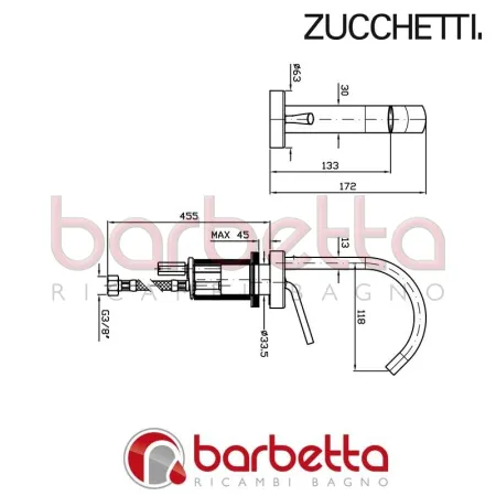 MISCELATORE BIDET ISYFRESH ZUCCHETTI ZP2324