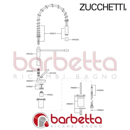 LAVELLO CON MOLLA ISYSTICK KITCHEN ZUCCHETTI ZP1270