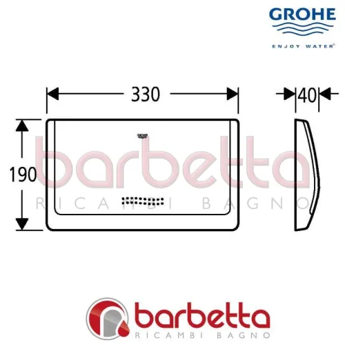 PLACCA PIASTRA DI AZIONAMENTO RICAMBIO CASSETTA GROHE 37053SH0