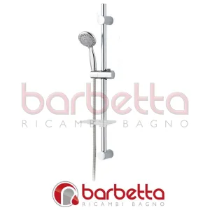 SALISCENDI DOCCIA ASTA REGOLABILE CON DOCCETTA 3 GETTI PORTA SAPONE CROMATO