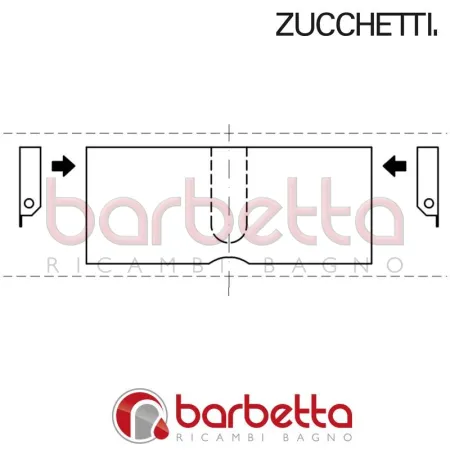 CARTER TERMOSTATICO ESTERNO VASCA ISY ZUCCHETTI R98465