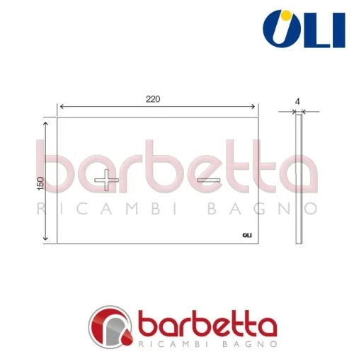 PLACCA FRONTALE GLASSY BIANCO OLI 084297