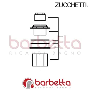 FISSAGGIO PER DUE PIANTANE BELLAGIO ZUCCHETTI R98902