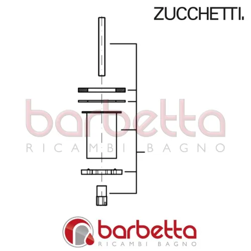 COMPLETO PER FISSAGGIO BOCCA LAVABO BELLAGIO ZUCCHETTI R98914