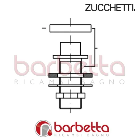 SUPPORTO DOCCIA COMPLETO BORDO VASCA AGUABLU ZUCCHETTI R99969