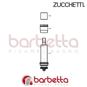 DEVIATORE E POMOLO BORDO VASCA SOFT ZUCCHETTI R98547