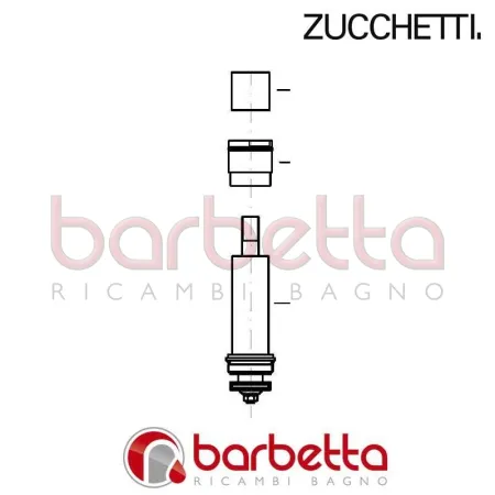 DEVIATORE E POMOLO BORDO VASCA SOFT ZUCCHETTI R98547