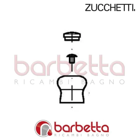 POMOLO COMPLETO DI VITE E PLACCHETTA DELFIFLU ZUCCHETTI R98537