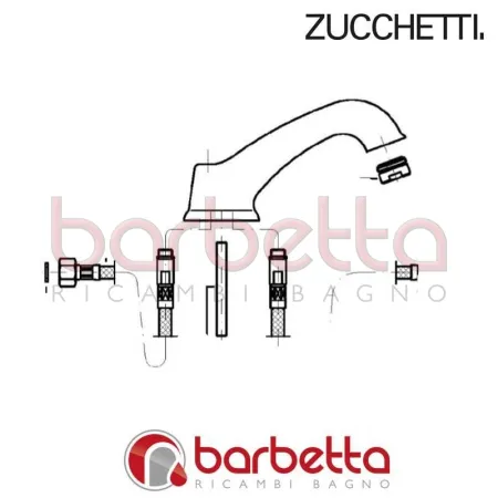 BOCCA CON AERATORE FLESSIBILI E PERNO DELFI ZUCCHETTI R99167