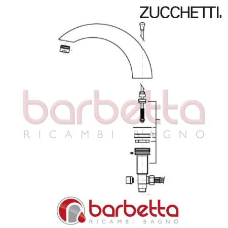 BOCCA COMPLETA DI CENTRALE E DEVIATORE DELFI ZUCCHETTI R99180