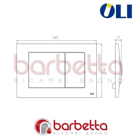 PLACCA DI COMANDO METAL CROMO LUCIDO CASSETTA OLI 656004