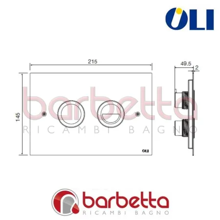 PLACCA DI COMANDO TREND CROMO LUCIDA CASSETTA OLI 656504