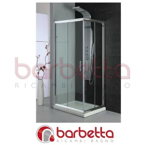 PARETE DOCCIA CON VETRO TRASPARENTE 6MM 88/90 FERIDRAS 891004