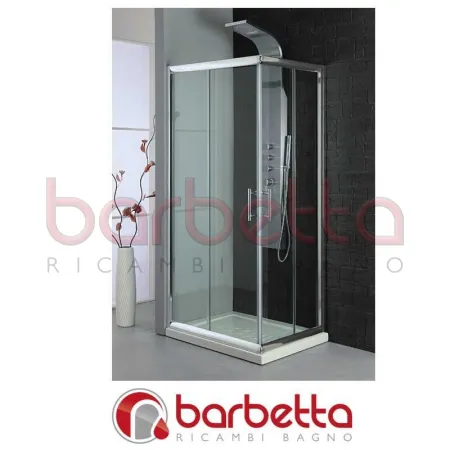 PARETE DOCCIA CON VETRO TRASPARENTE 6MM 88/90 FERIDRAS 891004