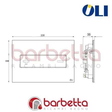 PLACCA DI COMANDO OCEANIA BIANCO OPACO CASSETTA OLI 054559