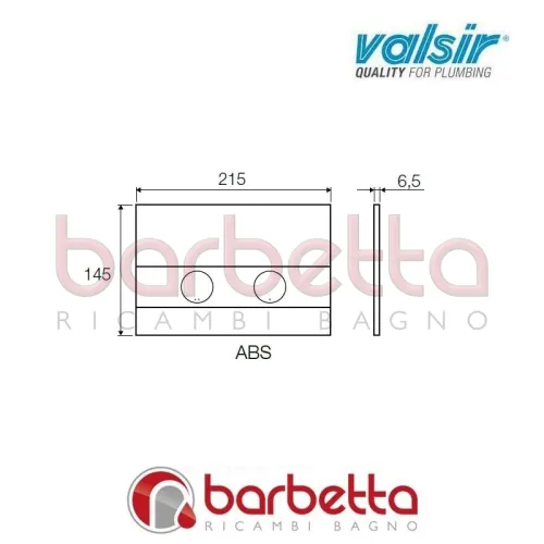PLACCA P5 BIANCA CON MASCHERINA DORATA MECCANICA VALSIR VS0869404