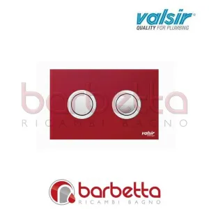 PLACCA PNEUMATICA CRYSTAL ROSSO 170X110 CON PULSANTI TONDI IN FINITURA CROMO LUCIDA VALSIR VS0877601