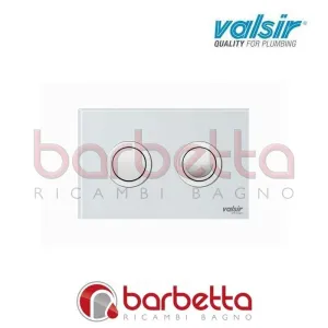 PLACCA PNEUMATICA CRYSTAL GHIACCIO 215X145 CON PULSANTI TONDI IN FINITURA CROMO LUCIDA VALSIR VS0877321