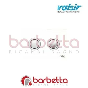 PLACCA PNEUMATICA CRYSTAL BIANCO EUROPA 245X165 CON PULSANTI TONDI IN FINITURA CROMO LUCIDA VALSIR VS0877031