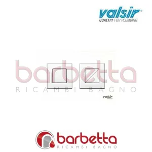 PLACCA PNEUMATICA CRYSTAL BIANCO EUROPA 245X165 CON PULSANTI QUADRATI IN FINITURA CROMO LUCIDA VALSIR VS0877035