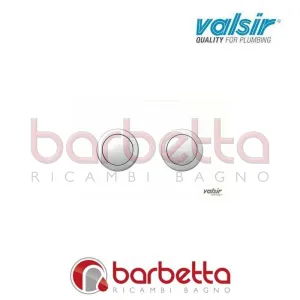 PLACCA PNEUMATICA CRYSTAL BIANCO EUROPA 245X165 CON PULSANTI TONDI IN FINITURA CROMO SATINATA VALSIR VS0877033