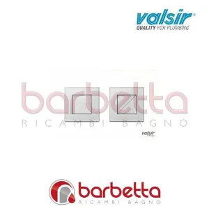 PLACCA PNEUMATICA CRYSTAL BIANCO EUROPA 215X145 CON PULSANTI QUADRATI IN FINITURA CROMO SATINATA VALSIR VS0877337