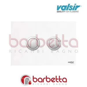 PLACCA PNEUMATICA BLACK & WHITE AC BIANCO 215X145 CON PULSANTI TONDI IN FINITURA CROMO SATINATA VALSIR VS0878861