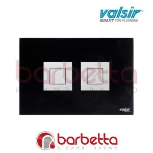 PLACCA PNEUMATICA BLACK & WHITE AC NERO 215X145 CON PULSANTI QUADRATI IN FINITURA CROMO SATINATA VALSIR VS0878867