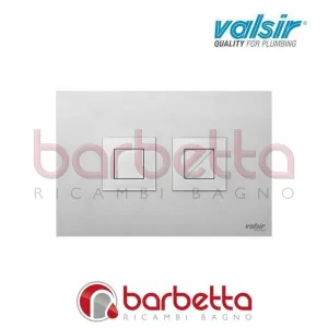 PLACCA PNEUMATICA INOX CROMO SATINATO 215X145 CON PULSANTI QUADRATI IN FINITURA CROMO SATINATO VALSIR VS0877937