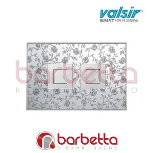PLACCA PNEUMATICA FANTASY ROSE 215X145 CON PULSANTI QUADRATI IN FINITURA CROMO SATINATA VALSIR VS0878317