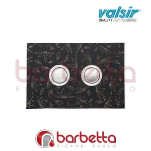 PLACCA PNEUMATICA FANTASY GLITTER ORO 215X145 CON PULSANTI TONDI IN FINITURA CROMO LUCIDA VALSIR VS0878361