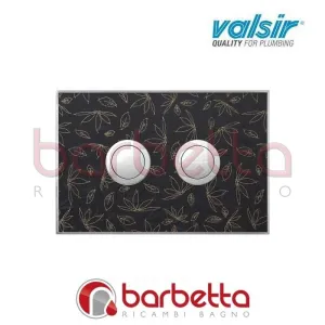 PLACCA PNEUMATICA FANTASY GLITTER ORO 215X145 CON PULSANTI TONDI IN FINITURA CROMO SATINATA VALSIR VS0878363