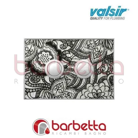 PLACCA PNEUMATICA FANTASY DICROICO NERO 215X145 CON PULSANTI TONDI IN FINITURA CROMO SATINATA VALSIR VS0878333