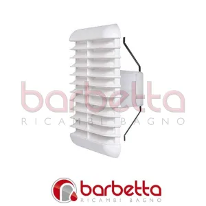 GRIGLIA DI AERAZIONE UNIVERSALE in ABS 125-160 mm - 190x190 mm bianca