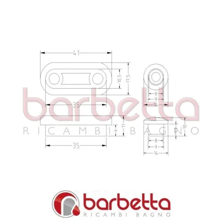 KIT PARACOLPI SEDILI WC 2 OVALI + 2 FUNGHETTI