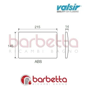 PLACCA ISPEZIONE ABS 215X145 CROMO SATINATO VALSIR VS0871437