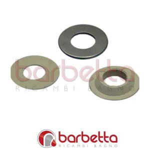 SET GUARNIZIONI 3 PEZZI IN GOMMA BIANCA BORDO ALTO 0510305