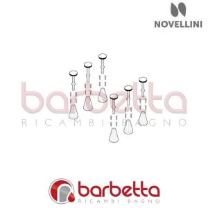 CONFEZIONE 6 PIEDINI PIATTO DOCCIA REVOLUTION NOVELLINI R05PI10015KPH