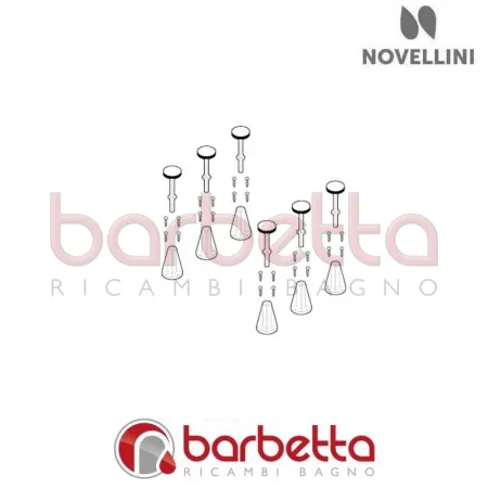 CONFEZIONE 6 PIEDINI PIATTO DOCCIA REVOLUTION NOVELLINI R05PI10015KPH