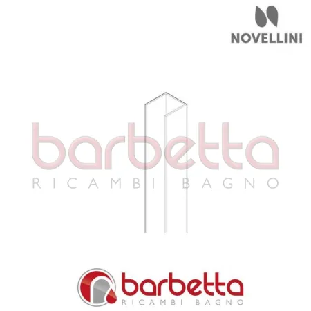 PROFILO SUPERIORE PANNELLO MURO 120 REVOLUTION NOVELLINI P11REVA120BC-K