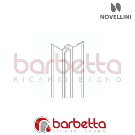 PROFILO ANGOLARE PANNELLO MURO REVOLUTION NOVELLINI P05REVOBST-K