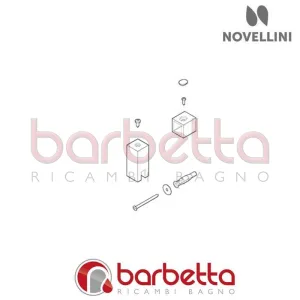 CONFEZIONE ACCESSORI BARRA SOSTEGNO 100 CM REVOLUTION NOVELLINI R801COR-K