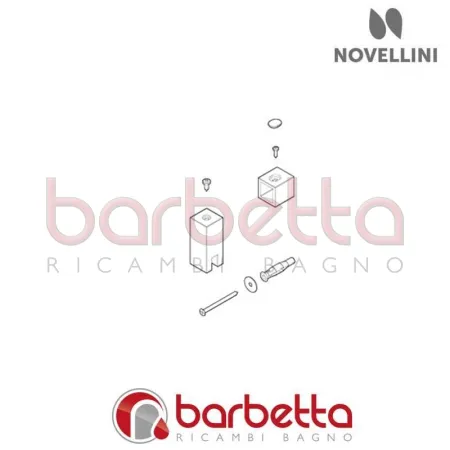 CONFEZIONE ACCESSORI BARRA SOSTEGNO 100 CM REVOLUTION NOVELLINI R801COR-K