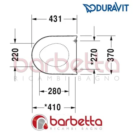 SEDILE COPRIWATER STARK 3 RALLENTATO DURAVIT 006389