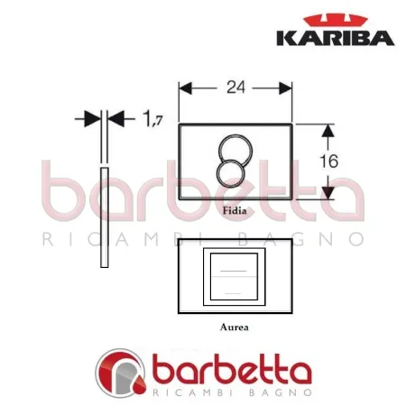 CONTROPLACCA COMPLETA FIDIA E AUREA KARIBA 317010