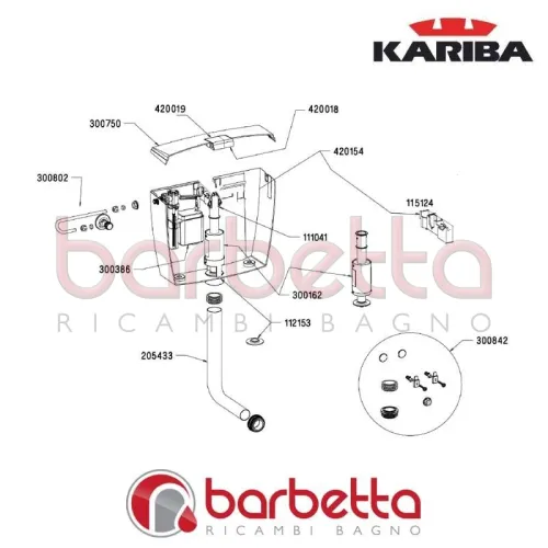 KIT ACCESSORI UNIVERSALE INNESTO DIAMETRO 32 MM KARIBA 300843