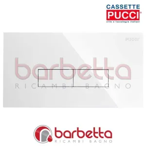 PLACCA CASSETTA PUCCI ECO SLIM A PARETE BIANCO DUE PULSANTI 80179560