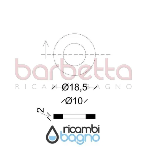 GUARNIZIONI 1/4" FASCIA LARGA SENZA AMIANTO