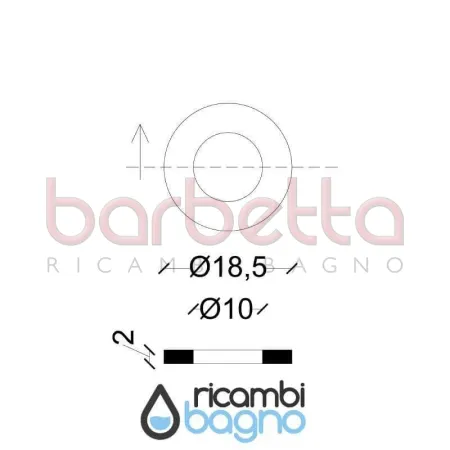 GUARNIZIONI 1/4" FASCIA LARGA SENZA AMIANTO
